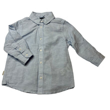 Load image into Gallery viewer, Boys Indie, blue linen/cotton long sleeve shirt, EUC, size 1,  