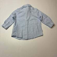Load image into Gallery viewer, Boys Indie, blue linen/cotton long sleeve shirt, EUC, size 1,  