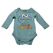 Load image into Gallery viewer, Unisex Seasame Street, Cookie Monster cotton bodysuit / romper, EUC, size 00,  