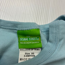 Load image into Gallery viewer, Unisex Seasame Street, Cookie Monster cotton bodysuit / romper, EUC, size 00,  