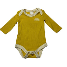 Load image into Gallery viewer, Unisex banabae, organic cotton blend ribbed bodysuit / romper, EUC, size 00,  
