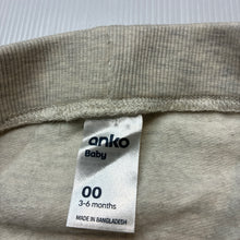 Load image into Gallery viewer, Unisex Anko, fleece lined lightweight track pants, elasticated, EUC, size 00,  