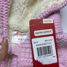 Load image into Gallery viewer, Girls Sprout, fleece lined chunky knit hooded sweater / cardigan, NEW, size 000,  
