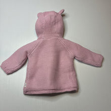 Load image into Gallery viewer, Girls Sprout, fleece lined chunky knit hooded sweater / cardigan, NEW, size 000,  