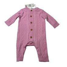 Load image into Gallery viewer, Girls Sprout, pink knitted cotton romper, NEW, size 000,  