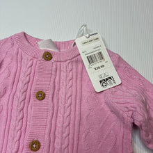 Load image into Gallery viewer, Girls Sprout, pink knitted cotton romper, NEW, size 000,  