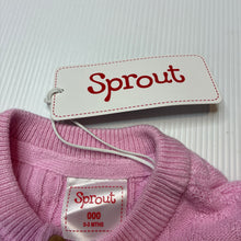 Load image into Gallery viewer, Girls Sprout, pink knitted cotton romper, NEW, size 000,  