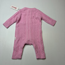 Load image into Gallery viewer, Girls Sprout, pink knitted cotton romper, NEW, size 000,  