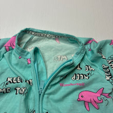 Load image into Gallery viewer, Girls Bonds, zip wondersuit / zippy / romper, dolphins, EUC, size 1,  