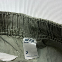 Load image into Gallery viewer, Boys Anko, khaki cotton shorts, elaticated, EUC, size 2,  