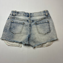 Load image into Gallery viewer, Girls Breakers, distressed stretch denim shorts, adjustable, FUC, size 10,  