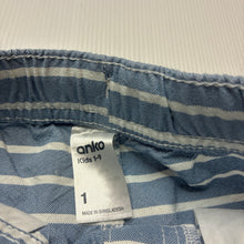 Load image into Gallery viewer, Boys Anko, striped cotton shorts, elasticated, EUC, size 1,  