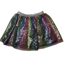 Load image into Gallery viewer, Girls Anko, lined metallic sequin party skirt, elasticated, EUC, size 6,  