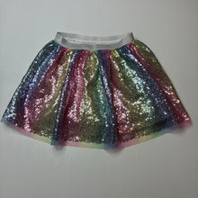 Load image into Gallery viewer, Girls Anko, lined metallic sequin party skirt, elasticated, EUC, size 6,  