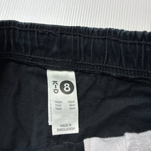 Load image into Gallery viewer, Boys KID, black stretch cotton shorts, elasticated, GUC, size 8,  