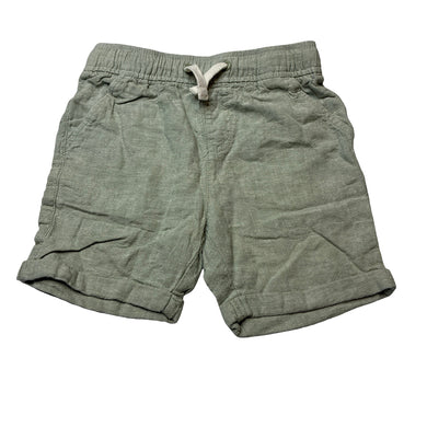 Boys Anko, green linen/cotton shorts, elasticated, EUC, size 5,  