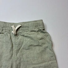 Load image into Gallery viewer, Boys Anko, green linen/cotton shorts, elasticated, EUC, size 5,  