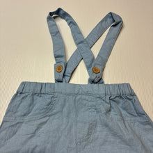 Load image into Gallery viewer, Girls Origami, cotton/linen suspender shorts, elasticated, EUC, size 1,  