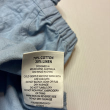 Load image into Gallery viewer, Girls Origami, cotton/linen suspender shorts, elasticated, EUC, size 1,  