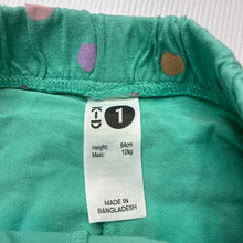 Load image into Gallery viewer, Girls KID, cotton skirt, built-in shorts, elasticated, EUC, size 1,  