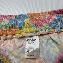 Load image into Gallery viewer, Girls Anko, floral cotton shorts, elasticated, EUC, size 4,  