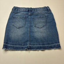 Load image into Gallery viewer, Girls Target, blue stretch denim skirt, adjustable, L: 35cm, GUC, size 12,  
