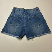 Load image into Gallery viewer, Girls Cotton On, blue denim shorts, adjustable, EUC, size 8,  