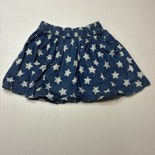 Load image into Gallery viewer, Girls H&amp;T, lightweight chambray cotton skirt, elasticated, GUC, size 6,  