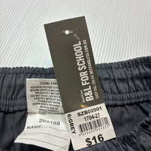 Load image into Gallery viewer, Boys SCHOOL ZONE, grey school cargo shorts, elasticated, NEW, size 6,  