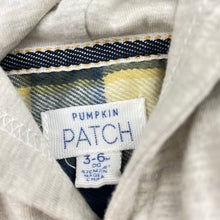 Load image into Gallery viewer, Boys Pumpkin Patch, hooded flannel long sleeve shirt, EUC, size 00,  