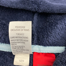 Load image into Gallery viewer, Unisex Brilliant Basics, navy fleece dressing gown / bath robe, EUC, size 3,  