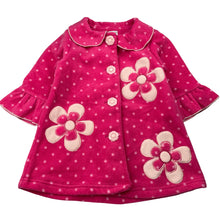 Load image into Gallery viewer, Girls PomPSweet, pink fleece jacket / coat, L: 45cm, EUC, size 2,  