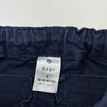 Load image into Gallery viewer, Boys Target, navy stretch cotton shorts, adjustable, GUC, size 1,  