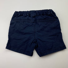 Load image into Gallery viewer, Boys Target, navy stretch cotton shorts, adjustable, GUC, size 1,  