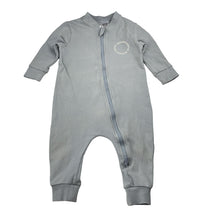 Load image into Gallery viewer, Unisex Bonds, MOVE fleece lined stretchy zip romper, discolouration, FUC, size 0,  