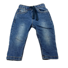 Load image into Gallery viewer, Boys Juniors, stretch denim pants, elasticated, marks on knees, FUC, size 0,  