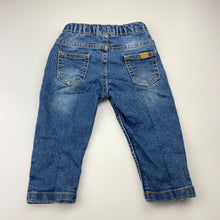 Load image into Gallery viewer, Boys Juniors, stretch denim pants, elasticated, marks on knees, FUC, size 0,  
