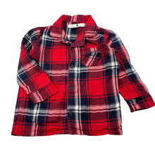 Load image into Gallery viewer, Unisex V BY VERY, checked cotton winter pyjama top, GUC, size 3-4,  
