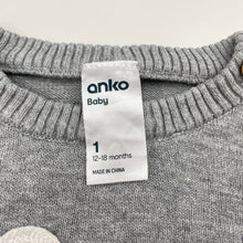 Load image into Gallery viewer, Boys Anko, knitted cotton sweater / jumper, EUC, size 1,  