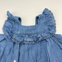 Load image into Gallery viewer, Girls Jack &amp; Milly, embroidered cotton casual dress, FUC, size 00, L: 40cm