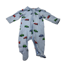Load image into Gallery viewer, Boys Target, organic cotton blend zip coverall / romper, EUC, size 0000,  