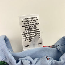 Load image into Gallery viewer, Boys Target, organic cotton blend zip coverall / romper, EUC, size 0000,  