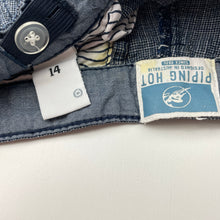 Load image into Gallery viewer, Boys Piping Hot, blue cotton shorts, adjustable, GUC, size 14,  