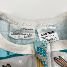 Load image into Gallery viewer, Unisex Peter Alexander, stretchy Easter zip romper, wash fade &amp; small marks, FUC, size 1,  