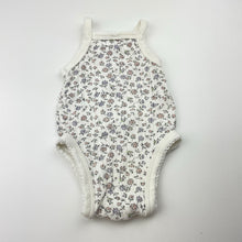 Load image into Gallery viewer, Girls Dymples, floral pointelle cotton singletsuit, EUC, size 0000,  