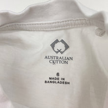 Load image into Gallery viewer, Unisex Favourites, white Aust cotton tee / top, FUC, size 6,  