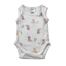 Load image into Gallery viewer, Girls Anko, cotton singletsuit / romper, cats, EUC, size 00000,  