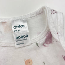 Load image into Gallery viewer, Girls Anko, cotton singletsuit / romper, cats, EUC, size 00000,  