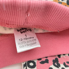 Load image into Gallery viewer, Girls Baby Berry, fleece lined track pants, elasticated, FUC, size 1,  