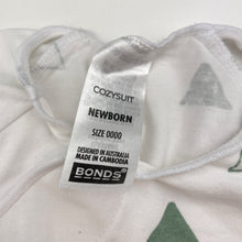 Load image into Gallery viewer, Unisex Bonds, stretchy cozysuit coverall / romper, GUC, size 0000,  